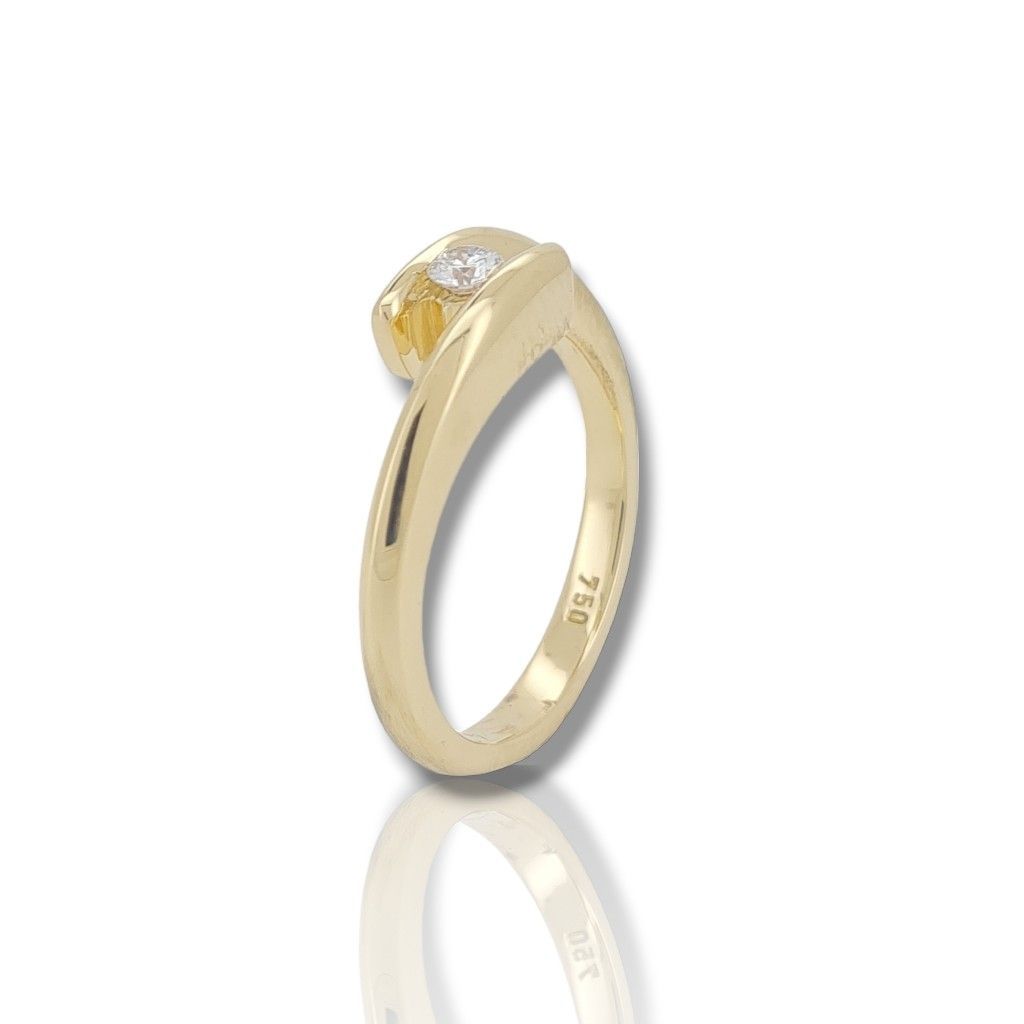 Δαχτυλίδι μονόπετρο απο χρυσό κ18 με διαμάντι (code P2590)